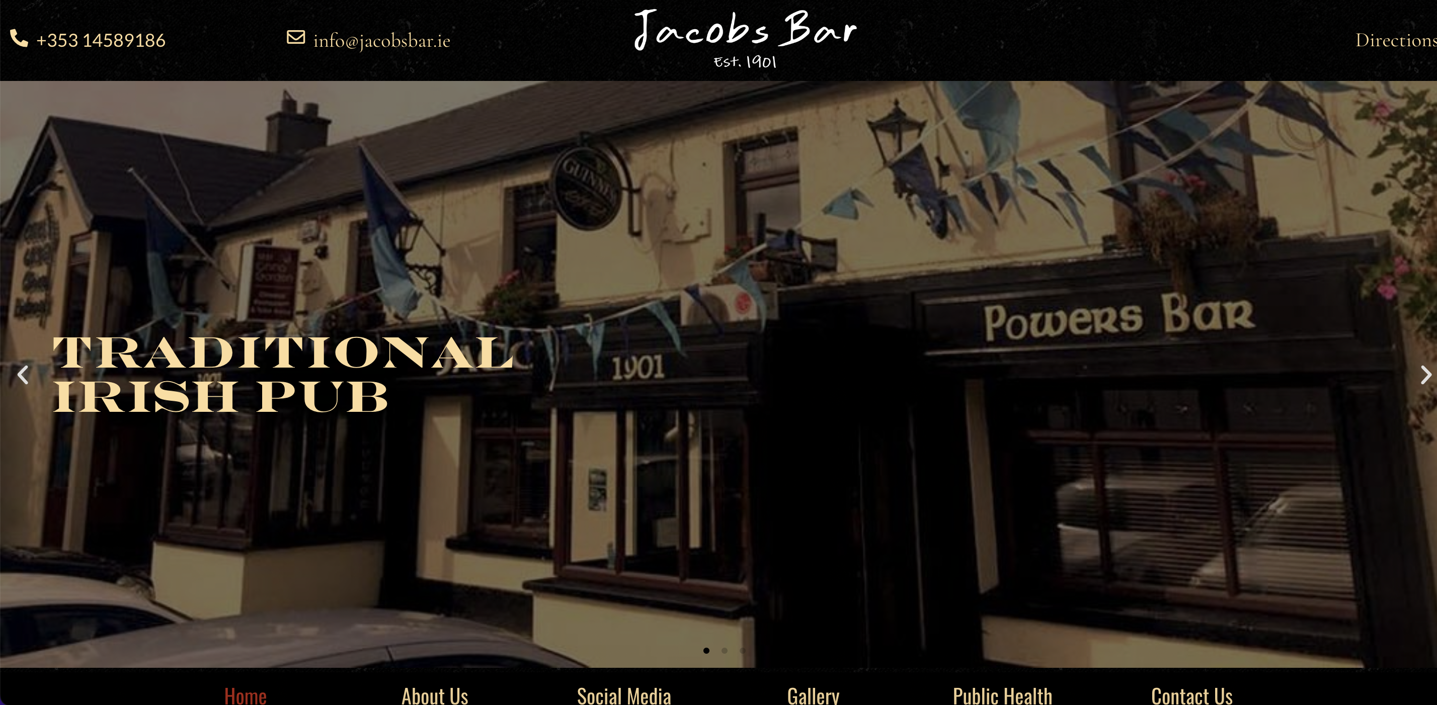 Jacobs Bar Brochure Website developed by DMC Consultancy